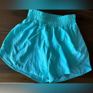 Mint Lululemon running shorts